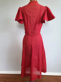Red Seersucker Dress <br> (B-37" W-26.5" H-41")