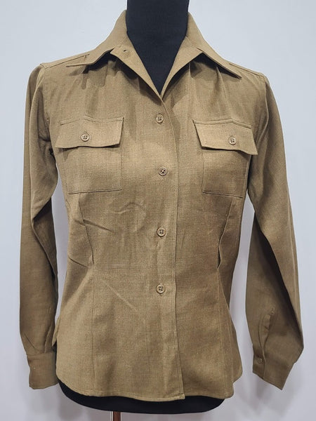 Women's OD Wool Blouse (Officer's?) <br> (B-39" W-34.5")
