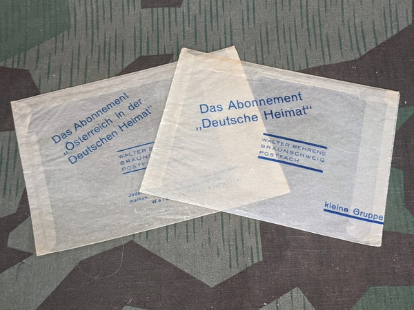 2 Wax Paper Envelopes Walter Behrens