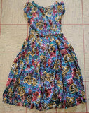 Abstract Flower Print Sleeveless Dress <br> (B-34" W-28")