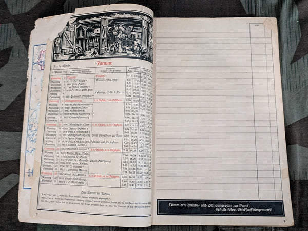 Scholle und Kraft 1939 Farmer's Calendar