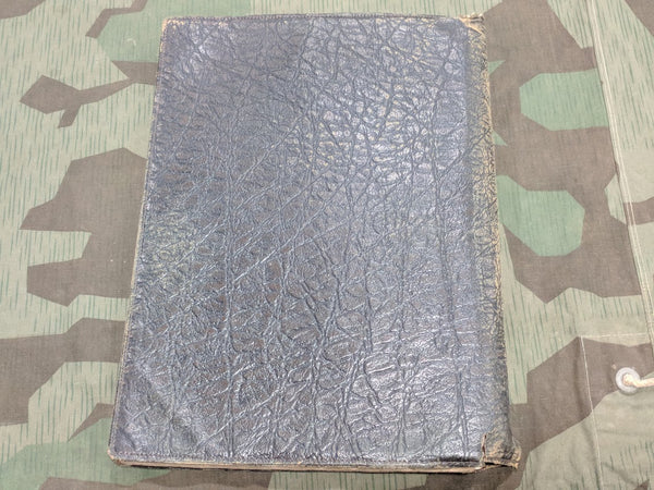 Leather Desk Blotter with Embossed Ship