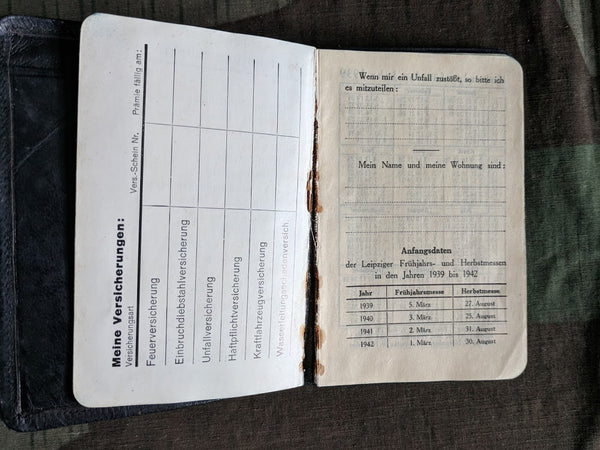 Allianz 1939 Pocket Calendar