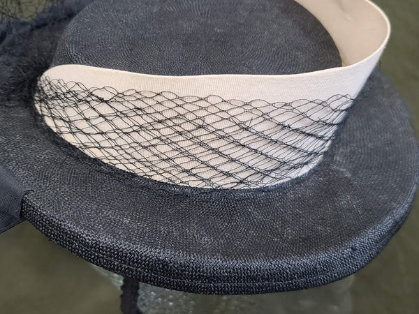 Black and White Tilt Hat