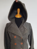 Gray Winter Coat with Hood