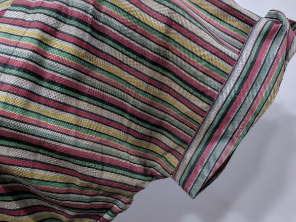 Striped Dress with Rhinestone Buttons <br> (B-37.5" W-28" H-42")