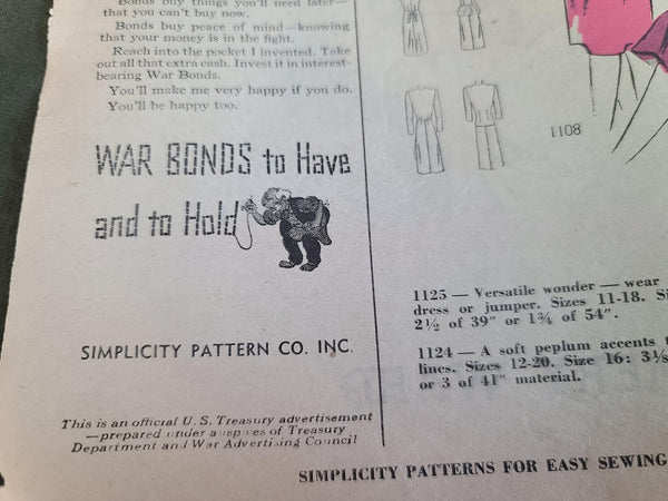 October 1944 Simplicity Prevue Catalog