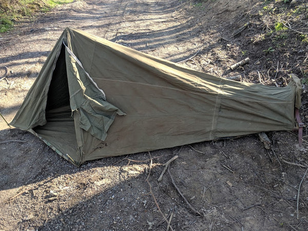 Vintage WWII-era German Backpack Camping Tent