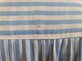 Blue and White Stripe Dress <br> (B-40" W-34.5" H-40")