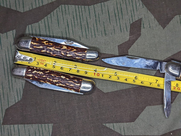 Original Faux Stag Horn Pocket Knife