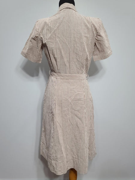 ANC Seersucker Hospital Dress and Cap <br> (B-36" W-28" H-38")