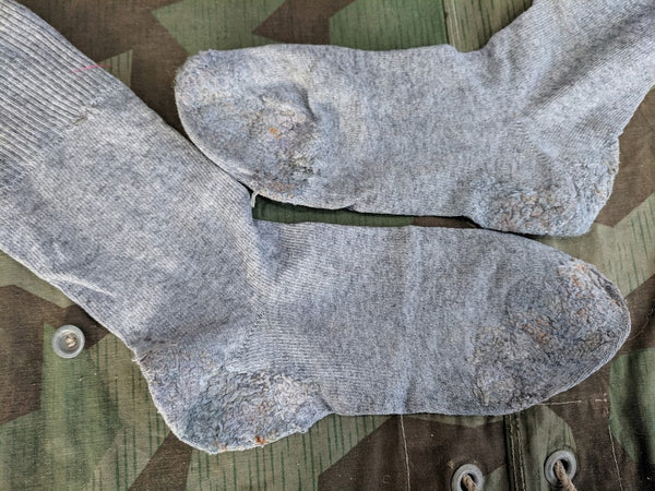 German Gray Heavily Repaired Socks