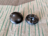 Black Glass Buttons (Set of 5 or 20)