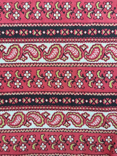 German Red Print Dirndl Dress <br> (B-35.5" W-27" H-45")