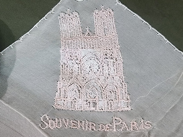 Souvenir De Paris Notre Dame Hankie