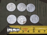 Set of 6 Wartime French 50 Centimes Coins