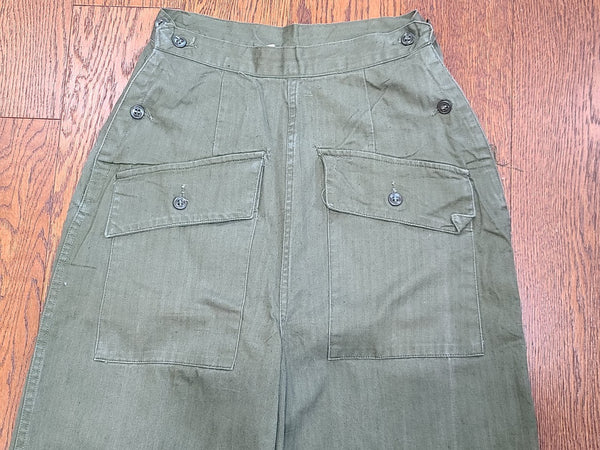 Women's Army HBT Trousers S <br> (23"-26" Waist)