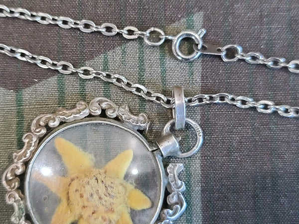 Edelweiss Flower Necklace 800 Silver