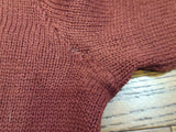Dark Red Knit Sweater and Skirt Set <br> (B-42" W-24"-30" H-42")