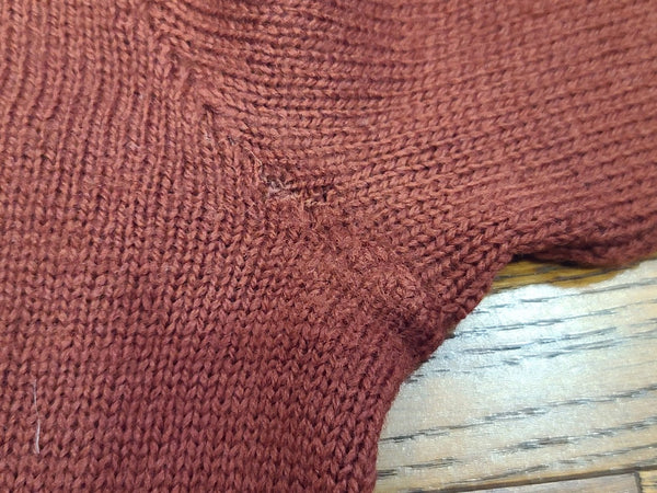 Dark Red Knit Sweater and Skirt Set <br> (B-42" W-24"-30" H-42")