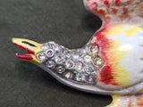 Coro Rhinestone Colorful Bird Pin