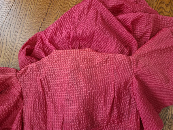 Red Seersucker Dress <br> (B-37" W-26.5" H-41")