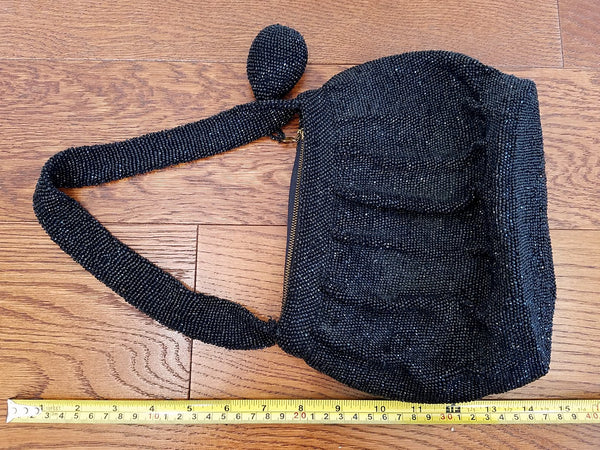 Black Beaded Handbag