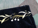 Black Velvet Clutch Purse with DRP Zipper