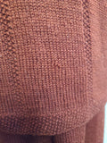Dark Red Knit Sweater and Skirt Set <br> (B-42" W-24"-30" H-42")