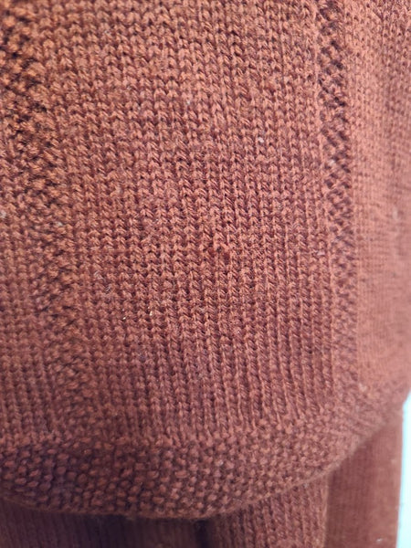 Dark Red Knit Sweater and Skirt Set <br> (B-42" W-24"-30" H-42")