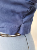 Blue German Traditional Dirndl Blouse <br> (B-42" W-37")
