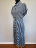 Blue Striped Dress <br> (B-44" W-38" H-48")