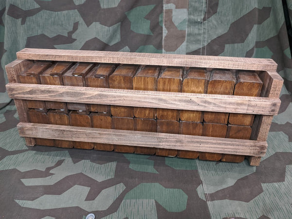 20 Wooden Schu-mine 42 Reproductions in Carrying Crate