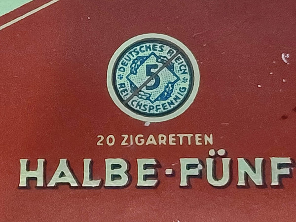 Original Halbe-Fünf 20 Cigarette Tin