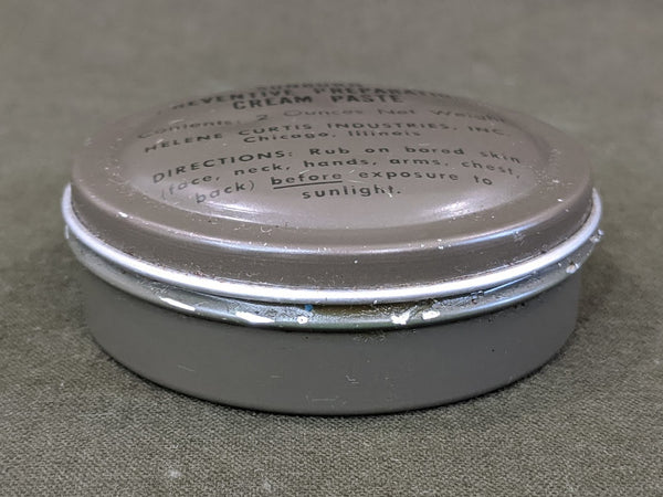 WWII US GI Sunburn Preventative Cream