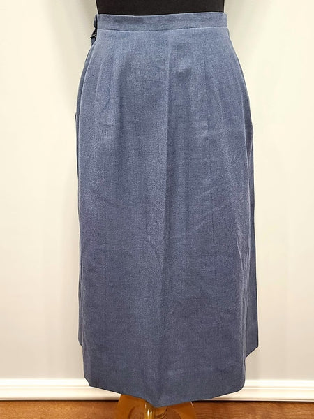 Cornflower Blue Skirt Suit <br> (B-35" W-26" H-39")