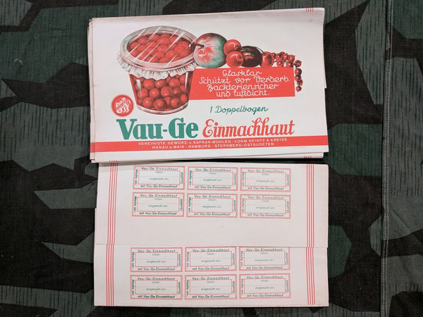 Original Vau-Ge Cellophane for Canning (Lot of 5)