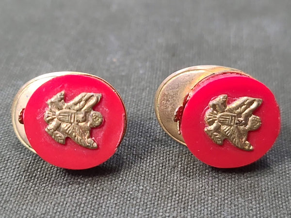 Red US Army Hat Sweetheart Screw-back Earrings