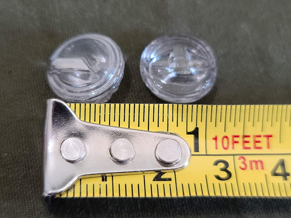 10 Glass Buttons (1/2" Diameter)