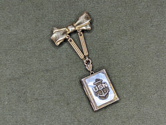 US Navy Sweetheart Locket Bow Pin