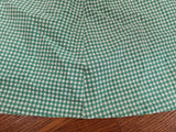 Green Check Print Button Down Dress <br> (B-42" W-34" H-41")