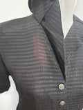 Black Seersucker Striped Material Dress <br> (B-40" W-33" H-40")