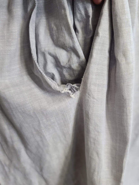 Gray Dress with Embroidered Ribbon <br> (B-37" W-28" H-42")