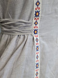 Gray Dress with Embroidered Ribbon <br> (B-37" W-28" H-42")