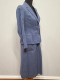 Cornflower Blue Skirt Suit <br> (B-35" W-26" H-39")