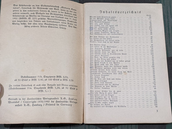 Soldaten Kameraden Song Book