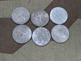Lot of Wartime Belgian Coins 1 Franc Frank