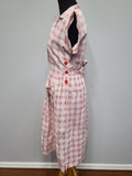 Red and White Button Dress <br> (B-40" W-29" H-45")