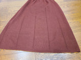 Dark Red Knit Sweater and Skirt Set <br> (B-42" W-24"-30" H-42")