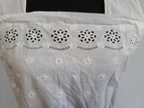 White Sleeveless Eyelet Blouse from Germany <br> (B-37" W-34.5")